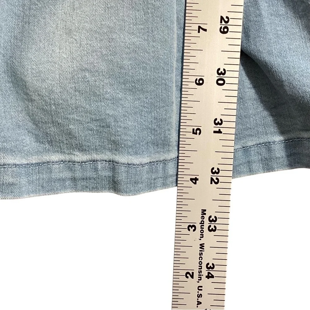 Bar III Chambray Smocked‎ Waist Mini Dress Size Small Style 100124222